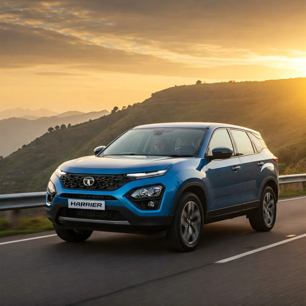 Tata Harrier driving on highway